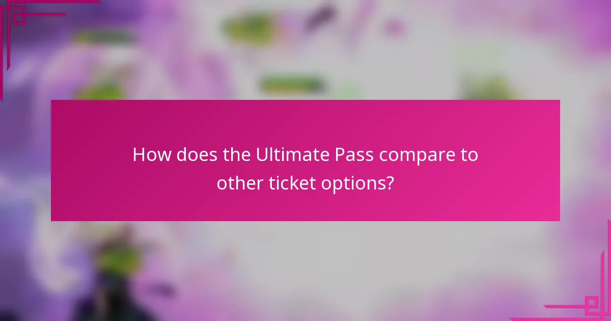 How does the Ultimate Pass compare to other ticket options?