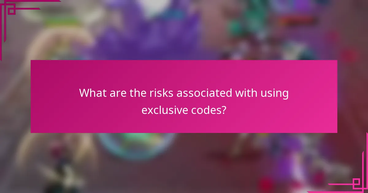 What are the risks associated with using exclusive codes?